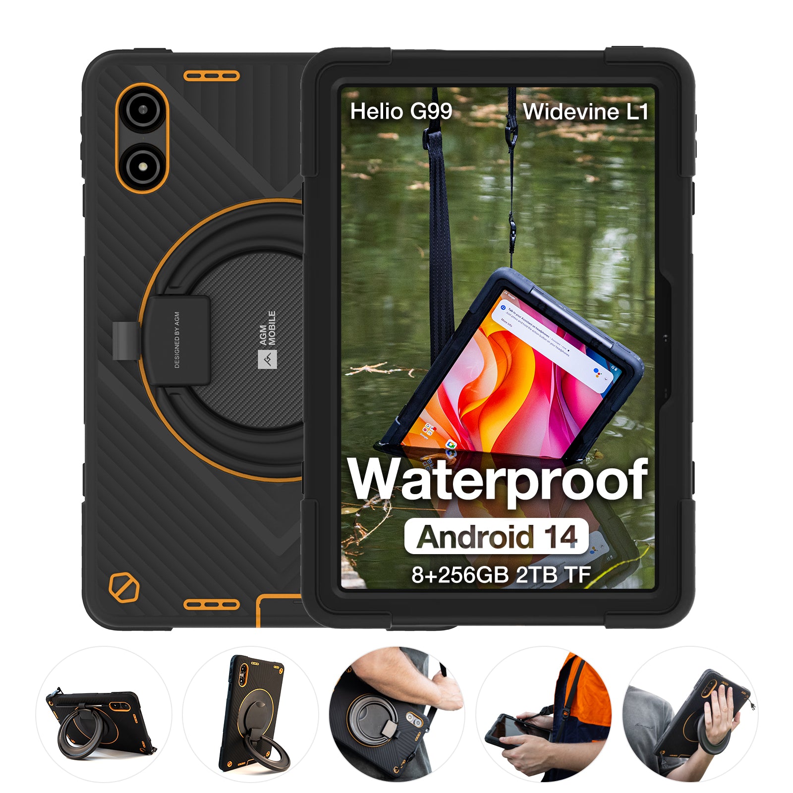 AGM PAD P2 Active | 4G LTE | Rugged | Removable Case | Widevine L1 | H