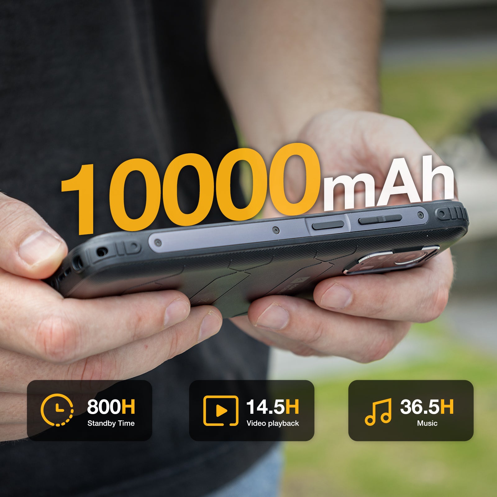 AGM H Max | Rugged | 10000 mAh Battery | Light and Thin | 90Hz Display | 4G Dual SIM | Android 14