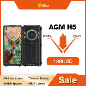 AGM H5 | Rugged Smartphone | 109dB Loudest Speaker | US Warehouse