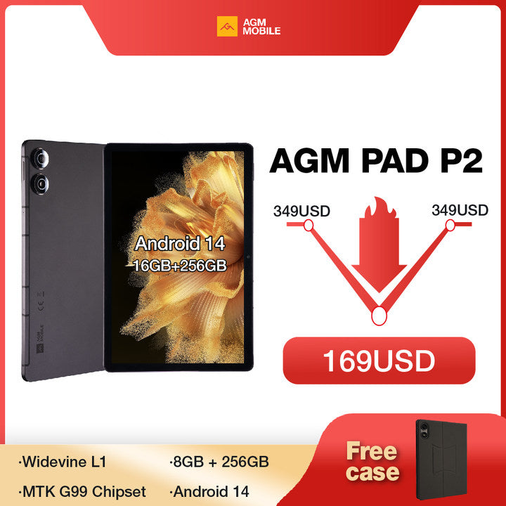 AGM PAD P2 | Light & Thin | Widevine L1 | Powerful Chipset | Android 14